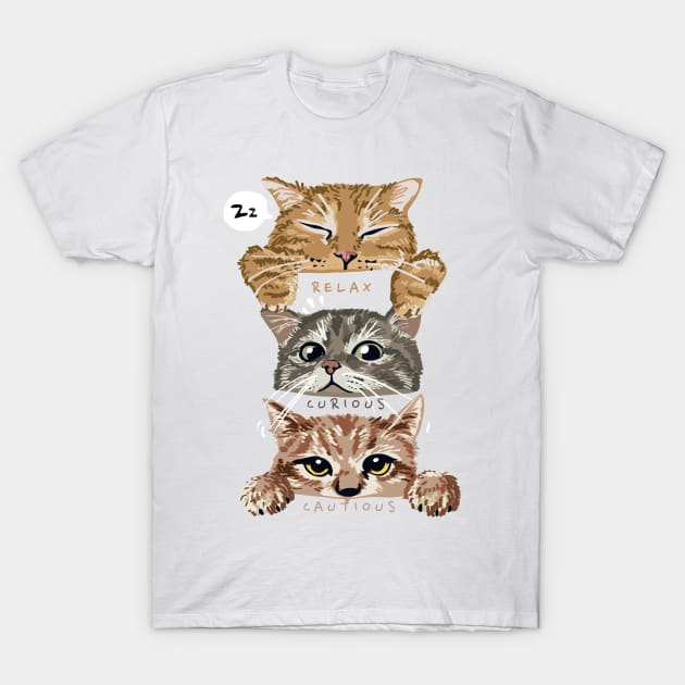 Cat Expression T-Shirt by Wagum Std